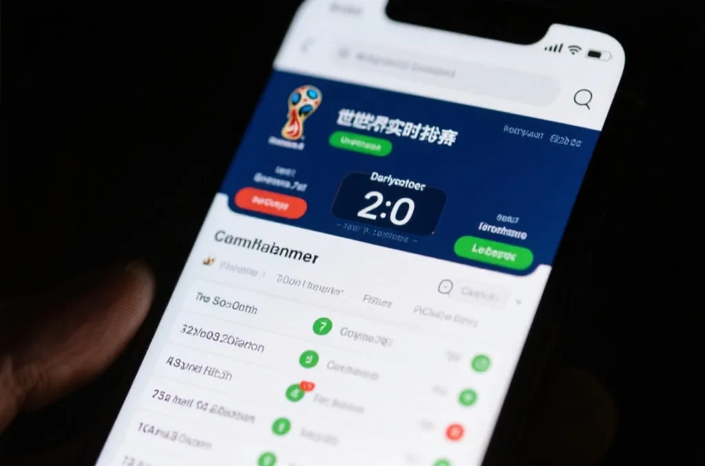 世界杯实时比分页面与手机浏览场景